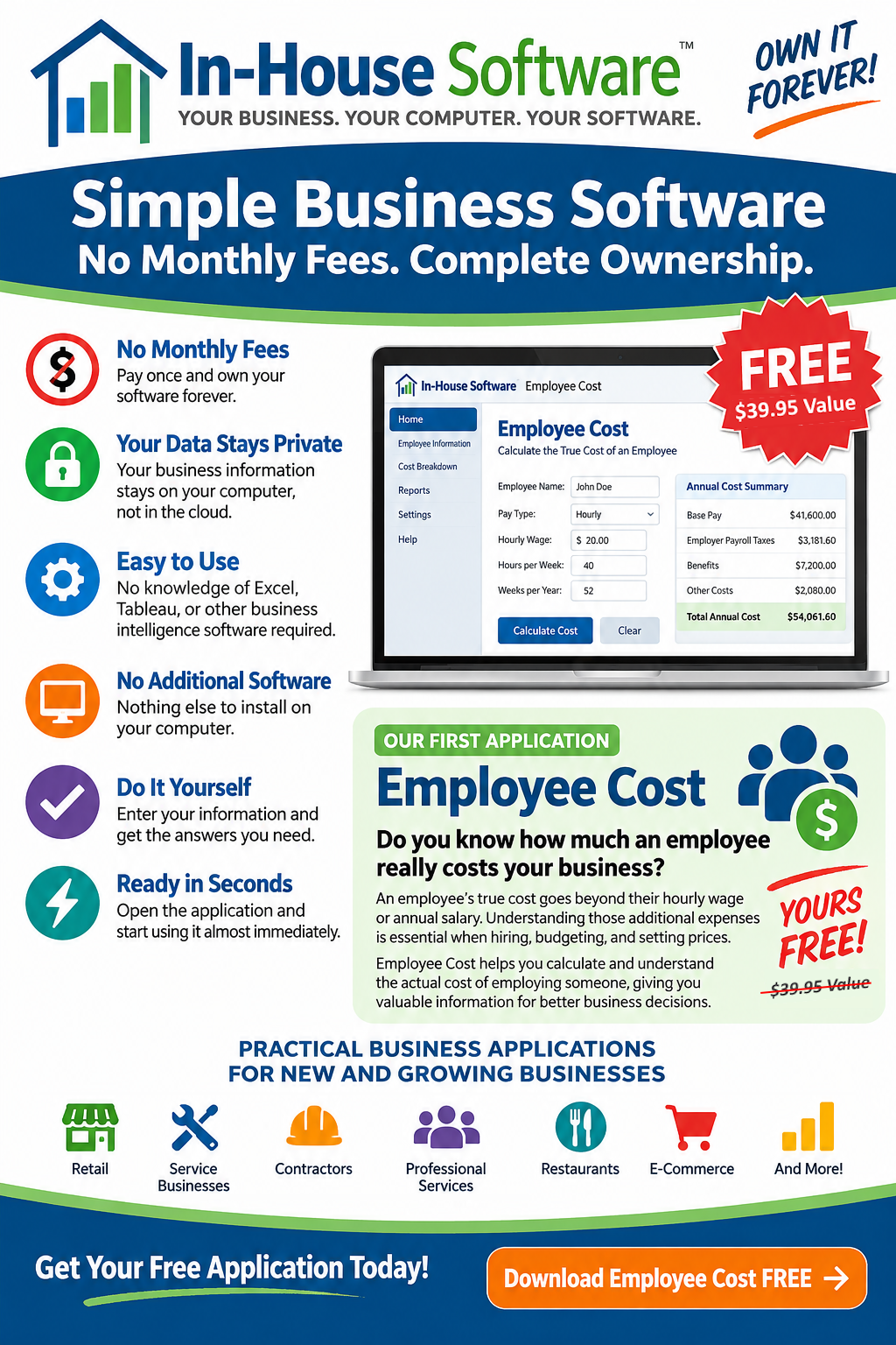 Employee Cost application flyer